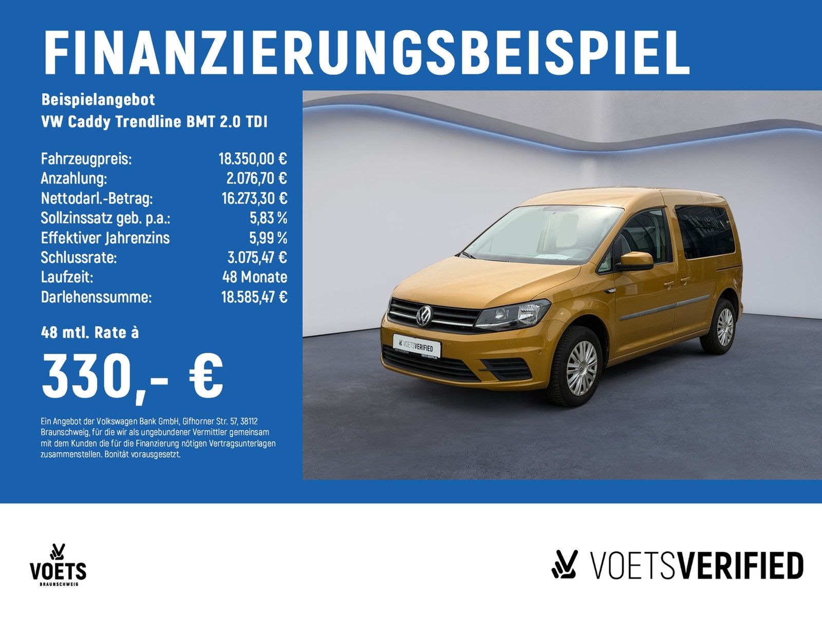 VW Caddy Trendline BMT 2.0 TDI NAVI+SHZ+KLIMA