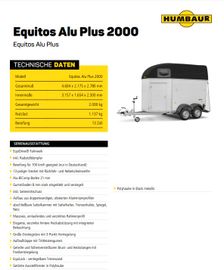 Fahrzeugabbildung Humbaur Equitos Alu Plus 2000 --Lagerwagen--