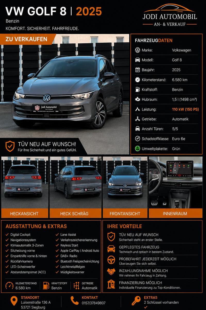 Volkswagen Golf VIII Variant 1.5 eTSI 110 kW Goal