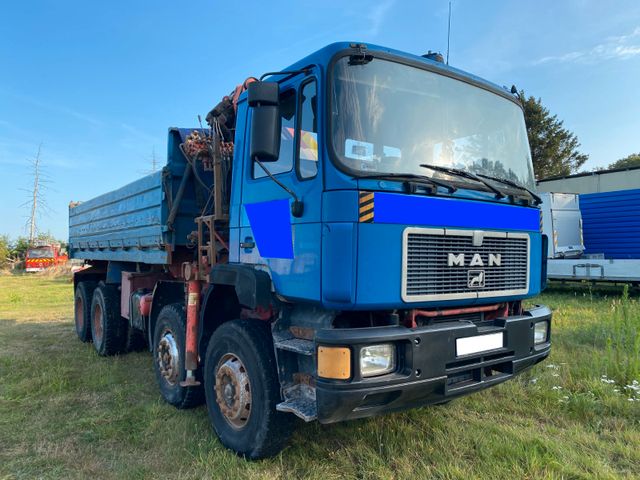 MAN 35.362 8x4 Manual ZF KRAN 3xSeitekipper