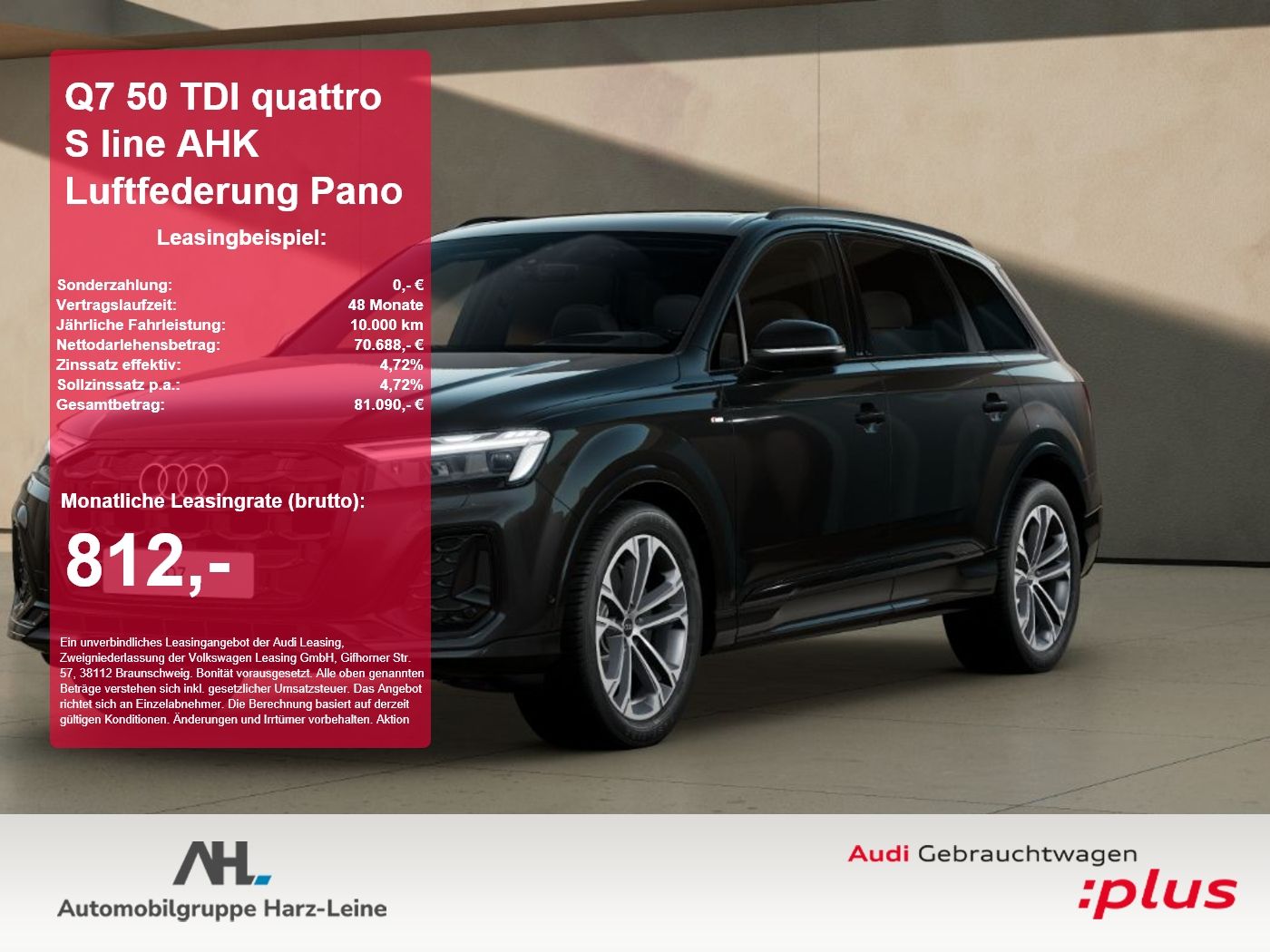 Audi Q7 50 TDI quattro S line AHK Luftfederung Pano
