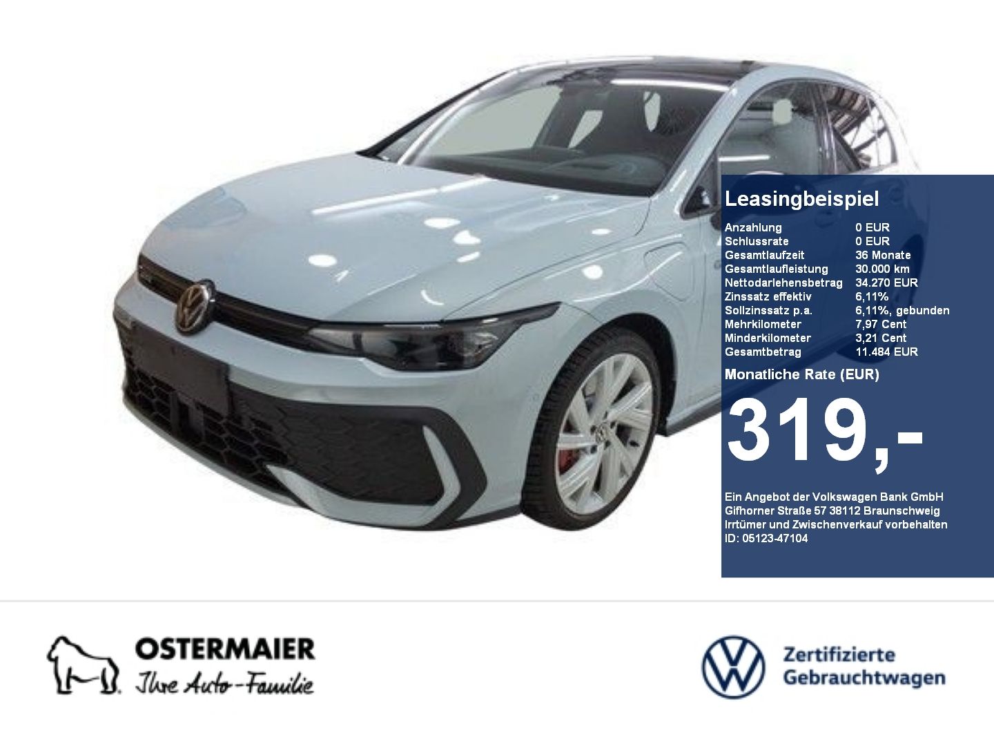 Volkswagen Golf VIII GTE BLACK STYLE 1.5eTSI 272PS DSG HYBR