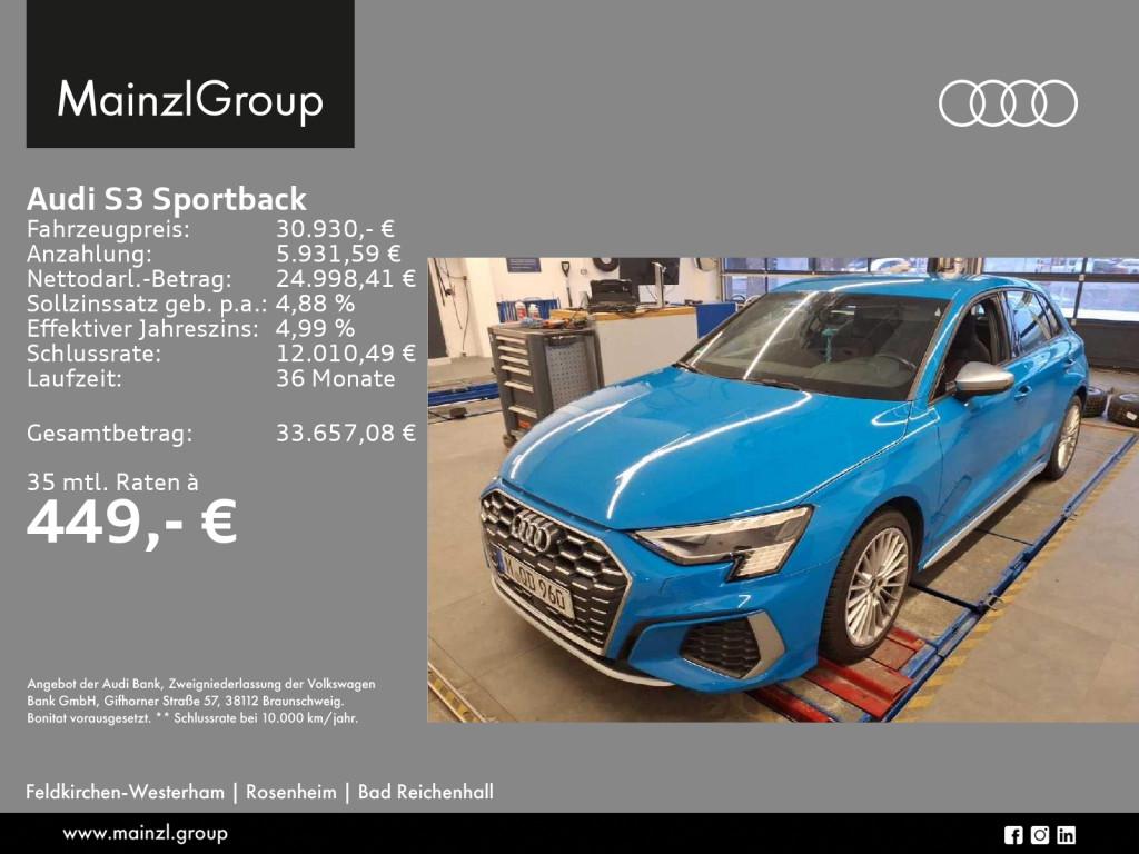 Audi S3 Sportback TFSI quattro B&O Virtual Matrix PDC