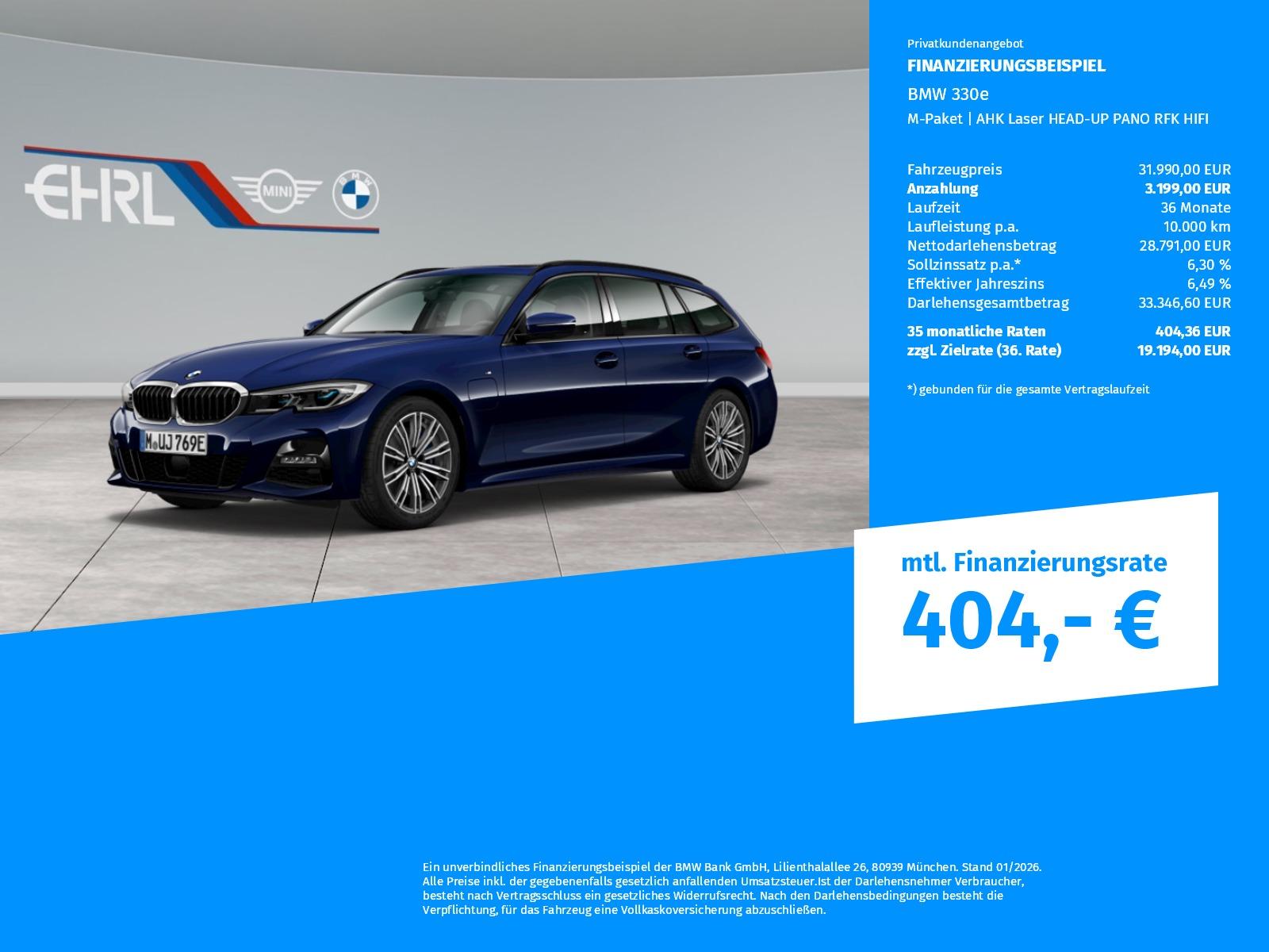 BMW 330e M-Paket | AHK Laser HEAD-UP PANO RFK HIFI