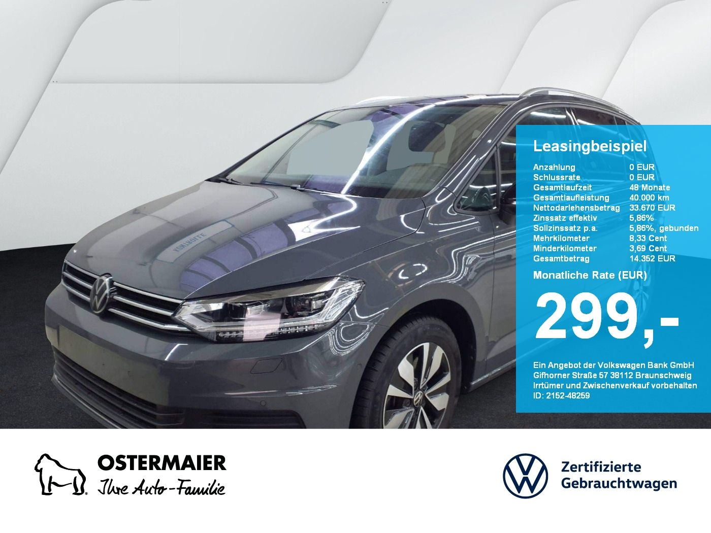 Volkswagen Touran CL GOAL 1.5TSI 150PS DSG ACC.AHK.7-SITZE.