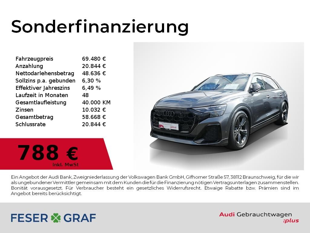 Audi Q8 50 TDI 2x S Line AHK,Pano,HUD,Matrix,Kamera
