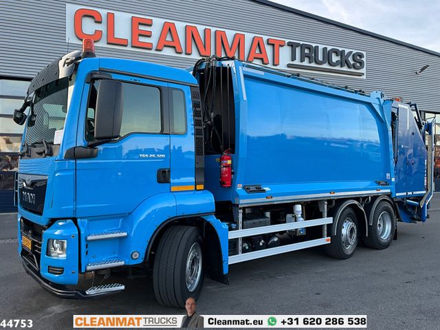 MAN TGS 26.320 Euro 6 Geesink 20m³ + Welvaarts weigh