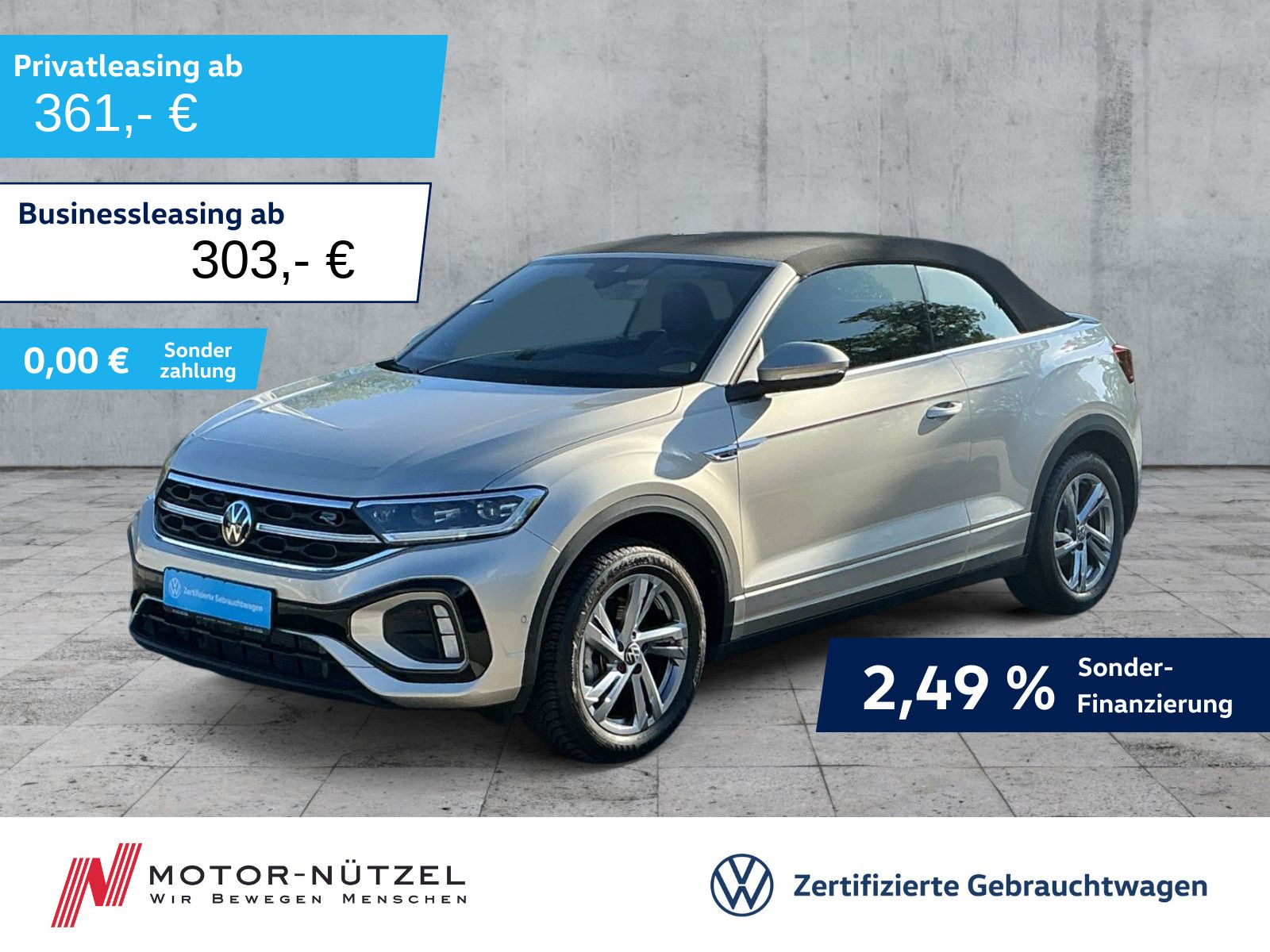 Volkswagen T-Roc Cabriolet 1.5 TSI DSG R-LINE 5JG+AHK+STHZG