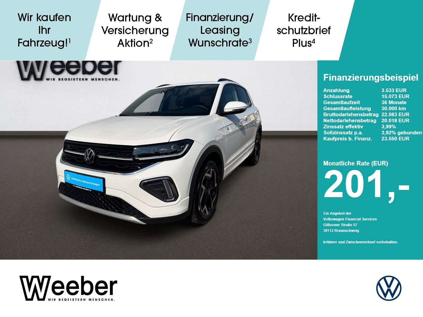 Volkswagen T-Cross R-Line *ACC*KAMERA*AHK*MATRIX*NAVI*SHZ*