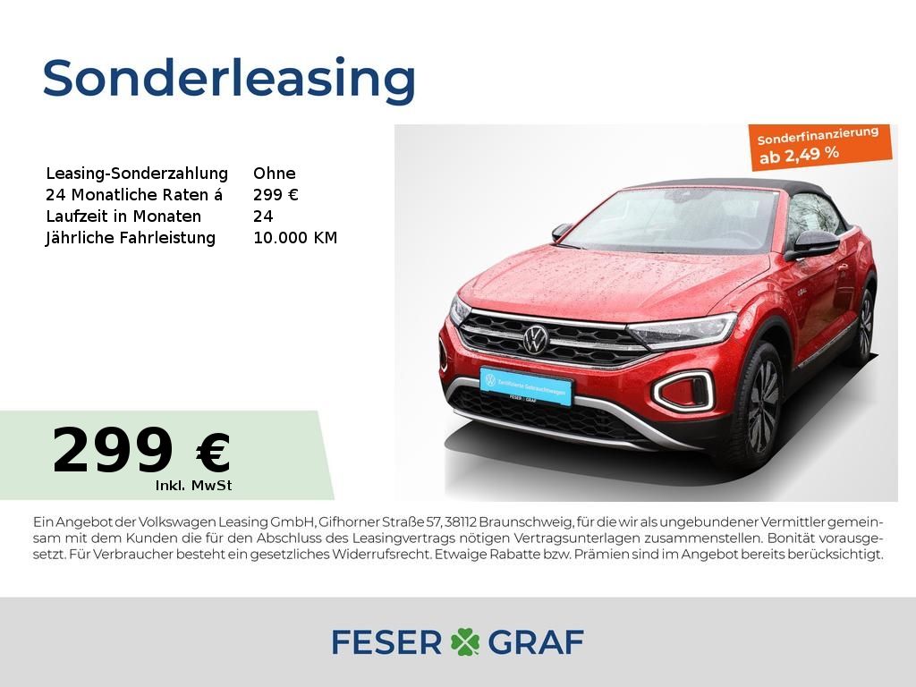 Volkswagen T-Roc Cabrio 1.0 TSI Goal Navi RüKa Sitzh. 17"