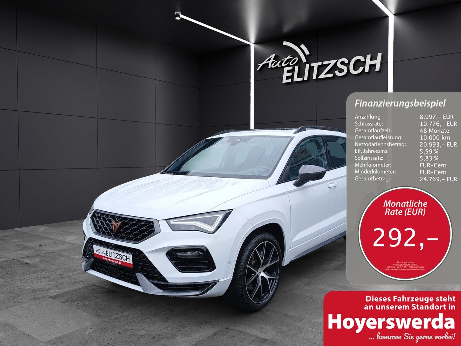 Fahrzeugabbildung CUPRA Ateca TSI DSG 4Drive LED AHK Navi Pano AID ACC P