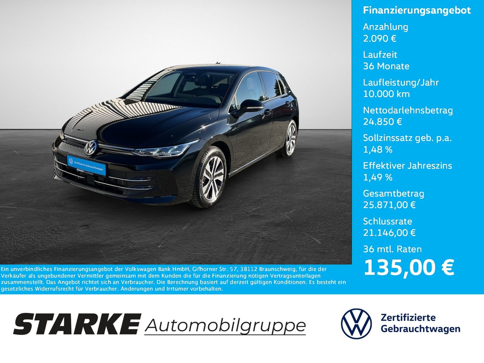 Volkswagen Golf 8 1.5 TSI Energy AHK Standheiz Navi LED Ka foto 1