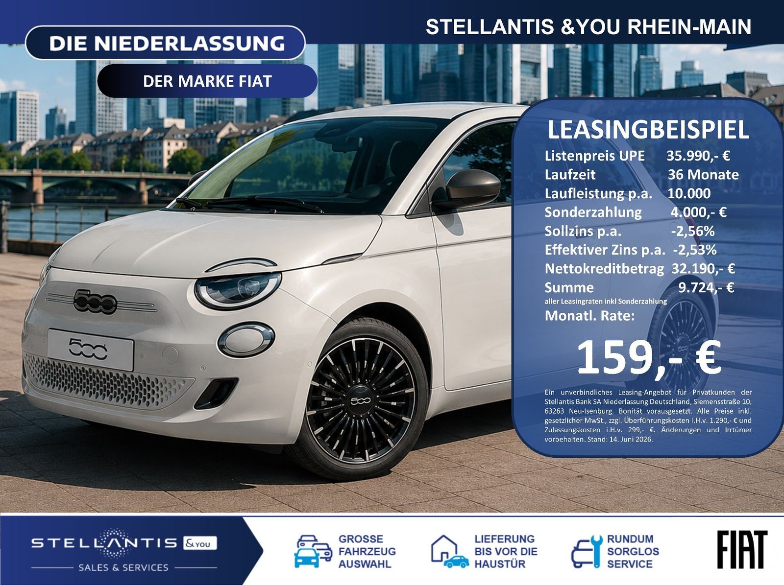 Fiat 500e La Prima LED Navi JBL CarPlay RFK