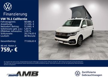 Volkswagen Leasingangebot: Volkswagen T6.1 California Ocean 2.0 TDI DSG/AHK/Markise