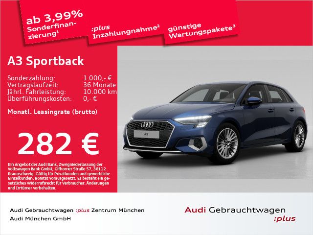 Audi A3 Sportback 35 TFSI S tronic advanced Virtual/N