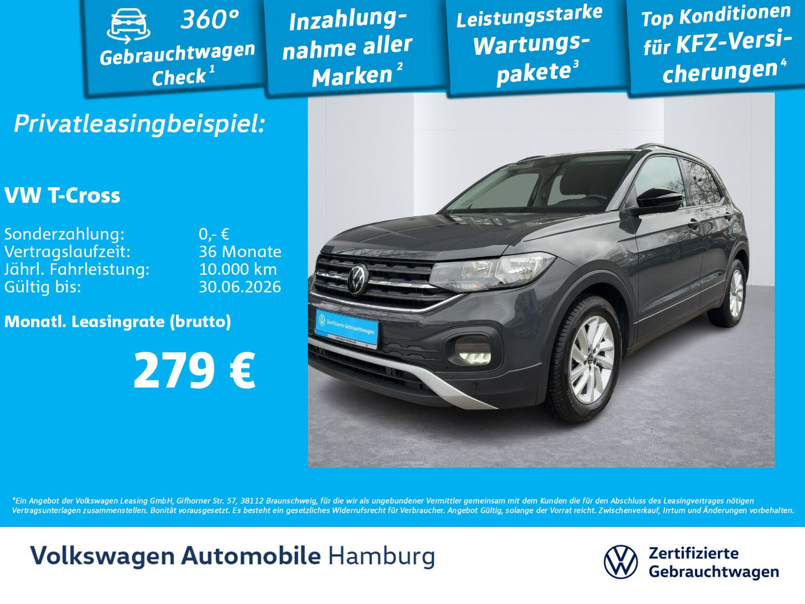 Volkswagen T-Cross 1.0 TSI DSG Life Ganzjahresreifen Rückfa