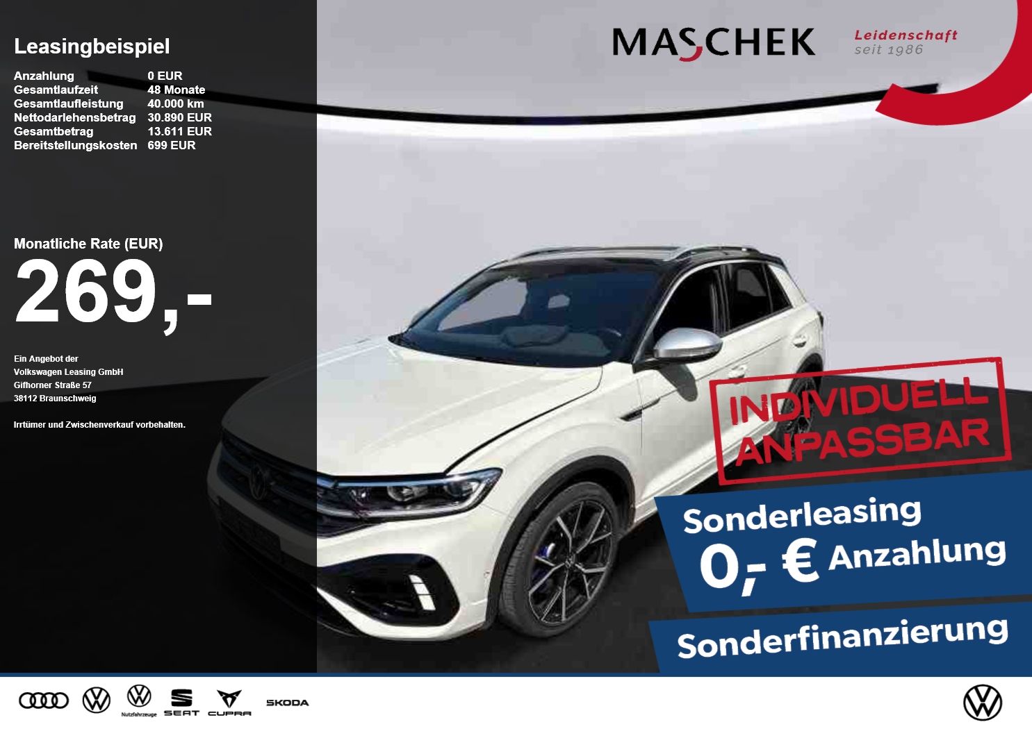Volkswagen T-Roc R 2.0 TSI Performance Matrix ACC RearView