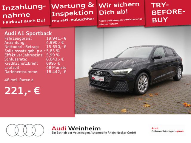 Audi A1 Sportback 25 TFSI LED PDC SHZ uvm