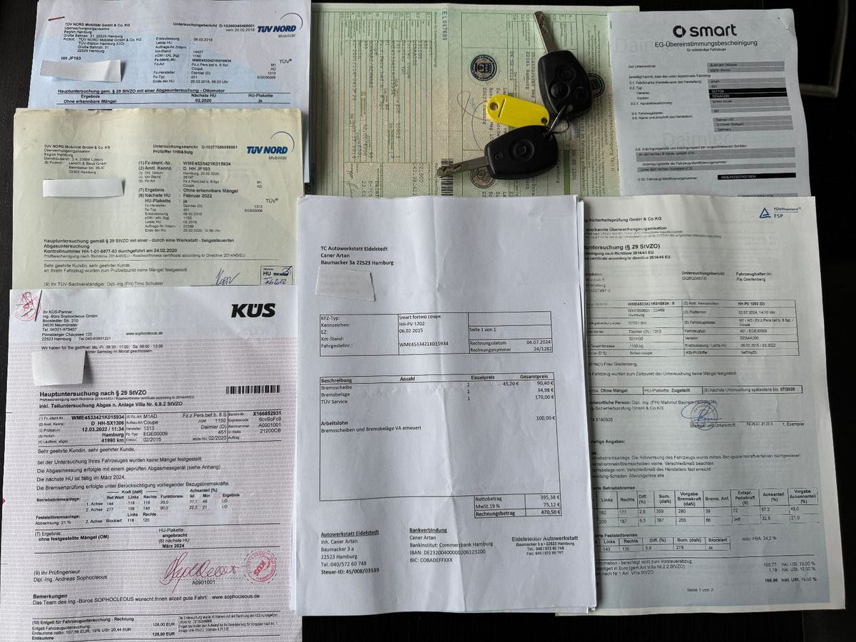 Fahrzeugabbildung Smart ForTwo Coupe 52 KW FACELIFT TEMPOMAT KLIMA SHZT