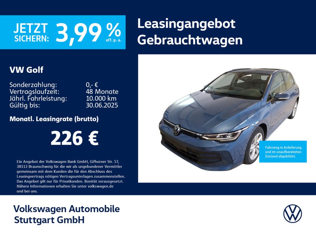 Volkswagen Golf 8 Life 1.5 TSI Navi Tempomat