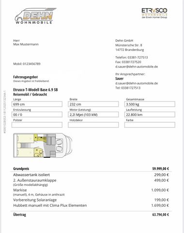 Etrusco T6.9 SB 13.899,00 € Preisvorteil!
