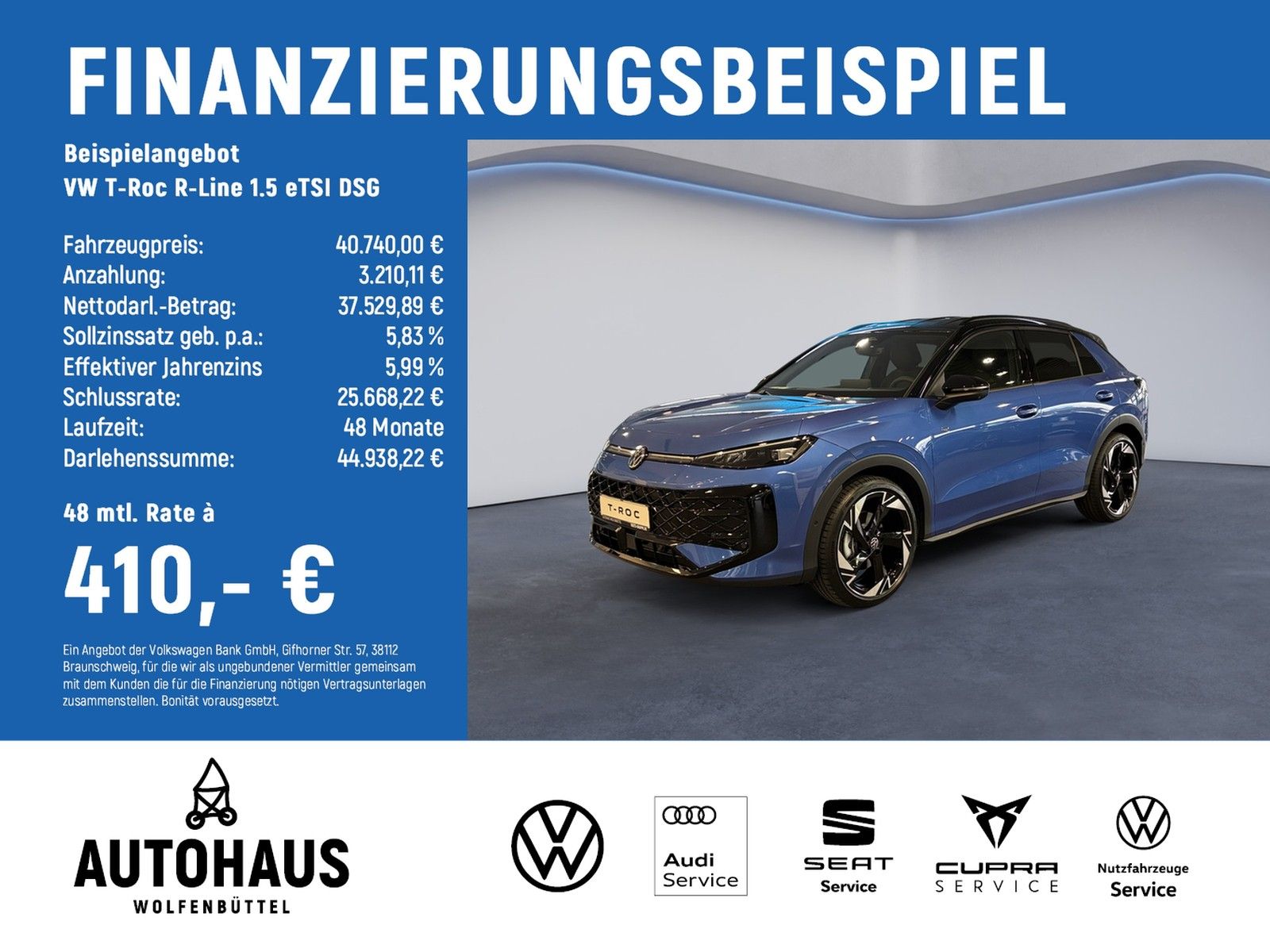 Volkswagen T-Roc R-Line 1.5 eTSI DSG TAGESZULASSUNG