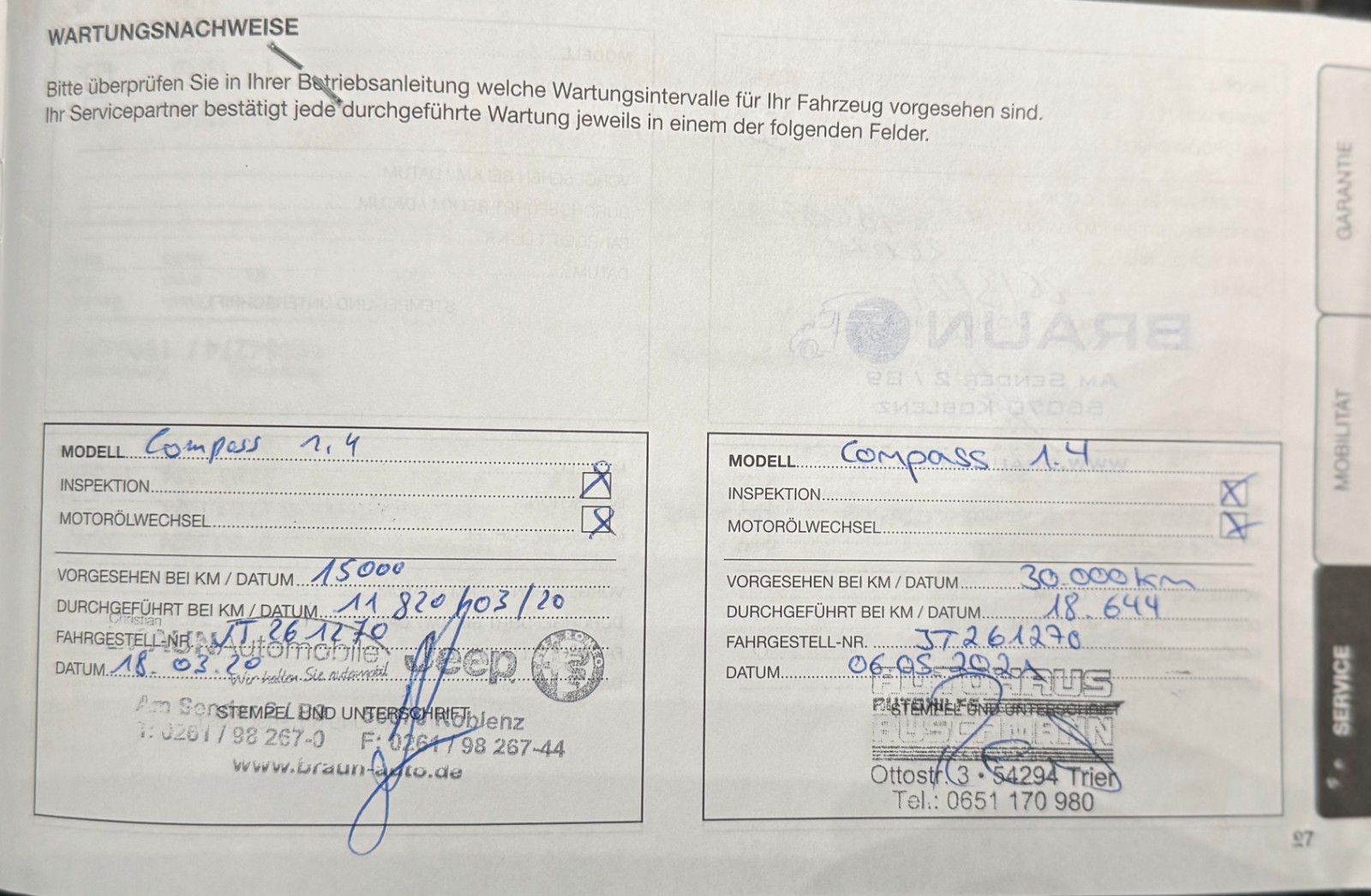 Fahrzeugabbildung Jeep Compass 1.4T Limited 4WD "Premium- + Sicht-Paket