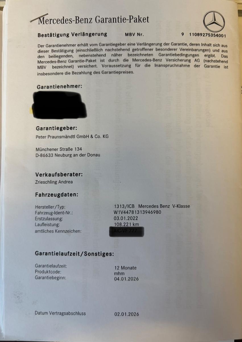 Mercedes-Benz V 250 d Aut. AMG Garantie AHK 