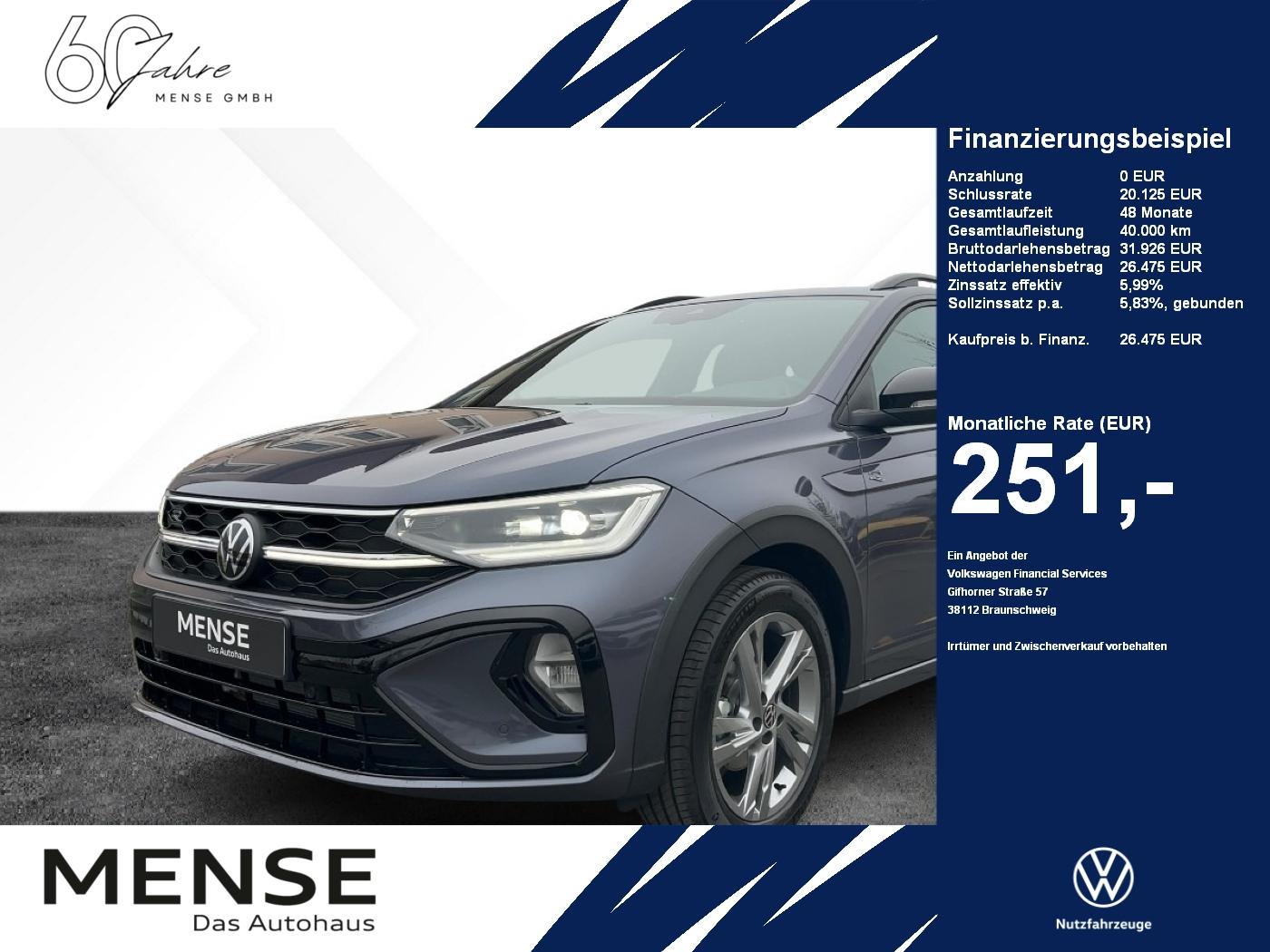 Volkswagen Taigo 1.5 TSI DSG R-Line AHK BlackRoof Navi ACC