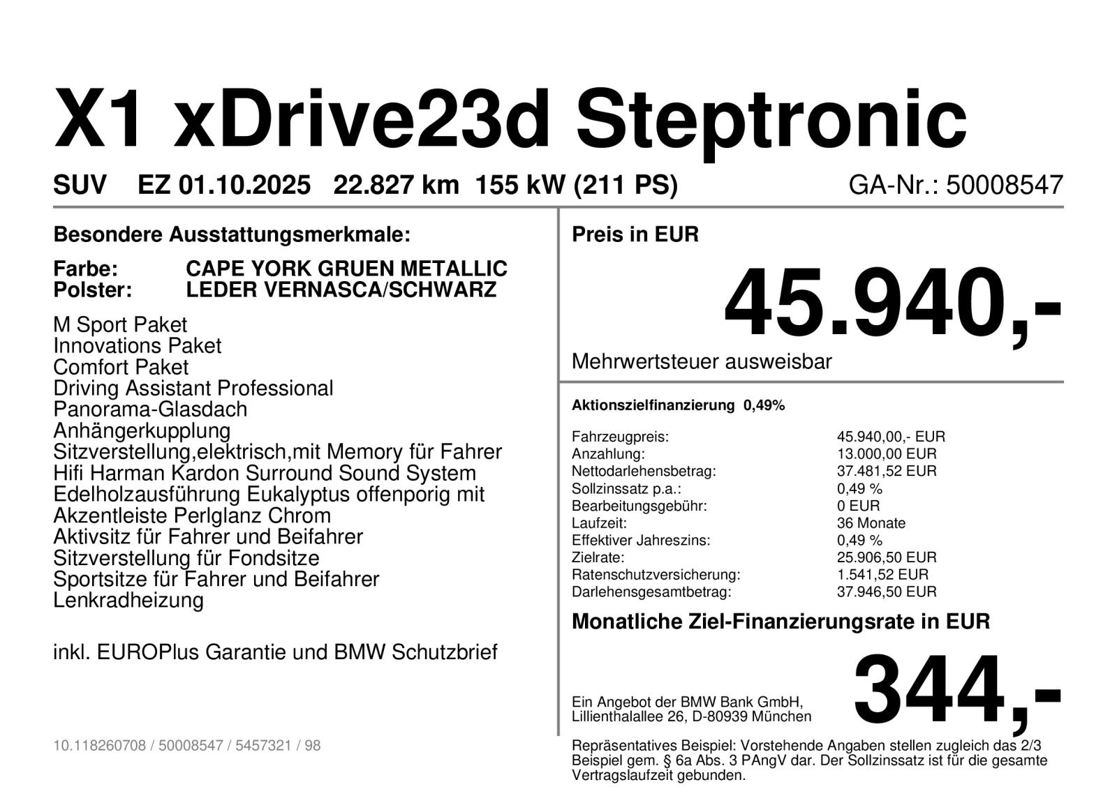 BMW X1 xDrive23d Steptronic Navi DSG Leder imagem 2