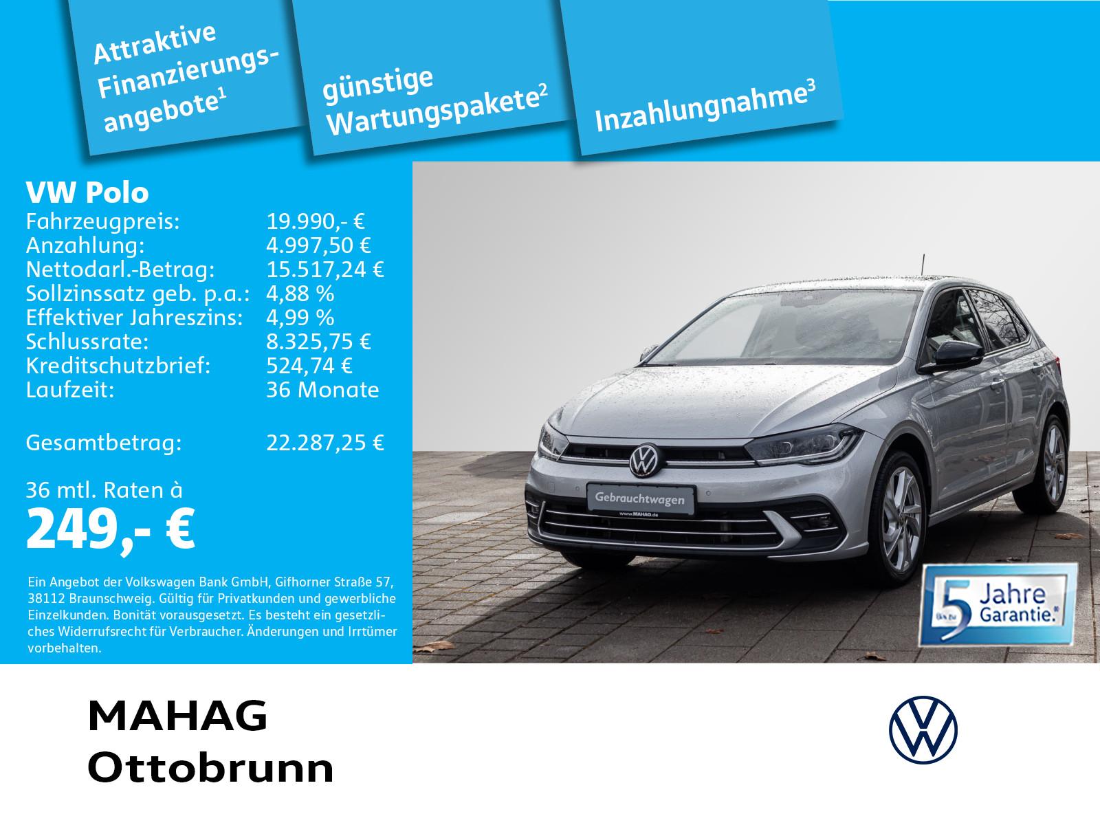Volkswagen Polo Style 1.0 TSI AHK IQ.Light Navi ParkPilot R