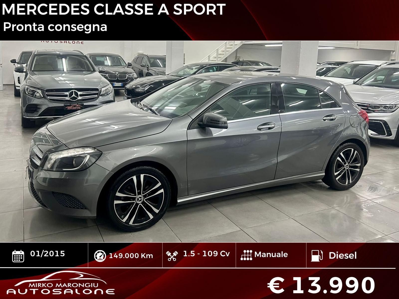 MERCEDES-BENZ Mercedes classe A 180 CDI Sport FINANZIABILE