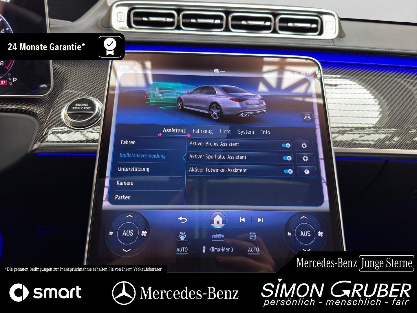 Fahrzeugabbildung Mercedes-Benz S 63 e Perfo L Chauffeur Carbon Burm4D Fondent.
