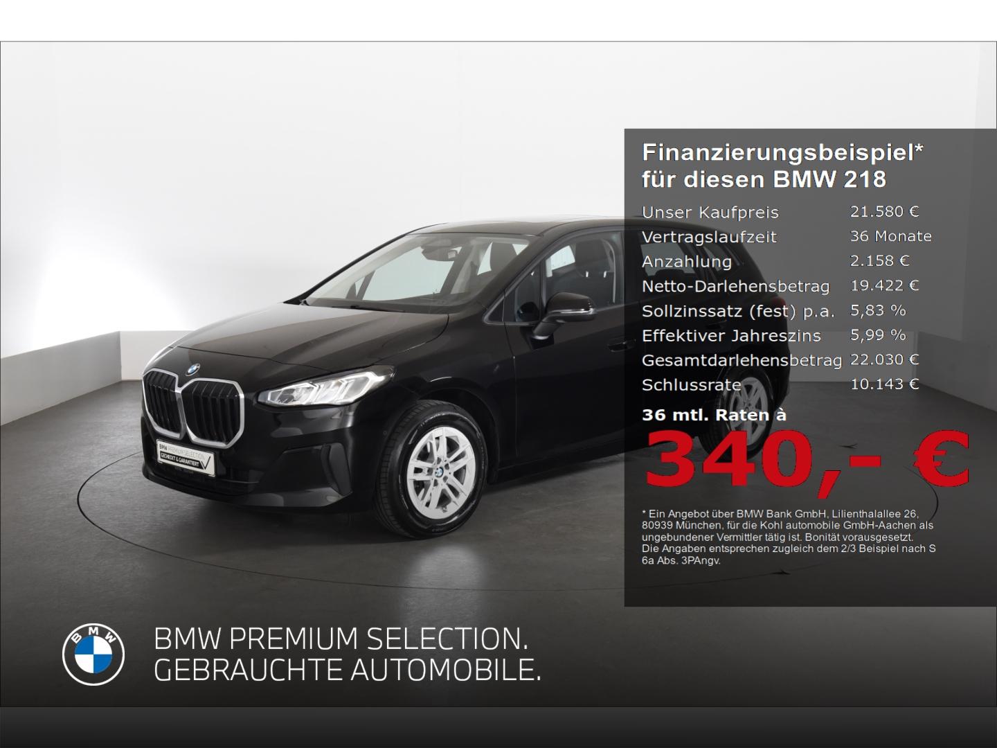 BMW 218 i Active Tourer Panoramadach Anhängerkupplun