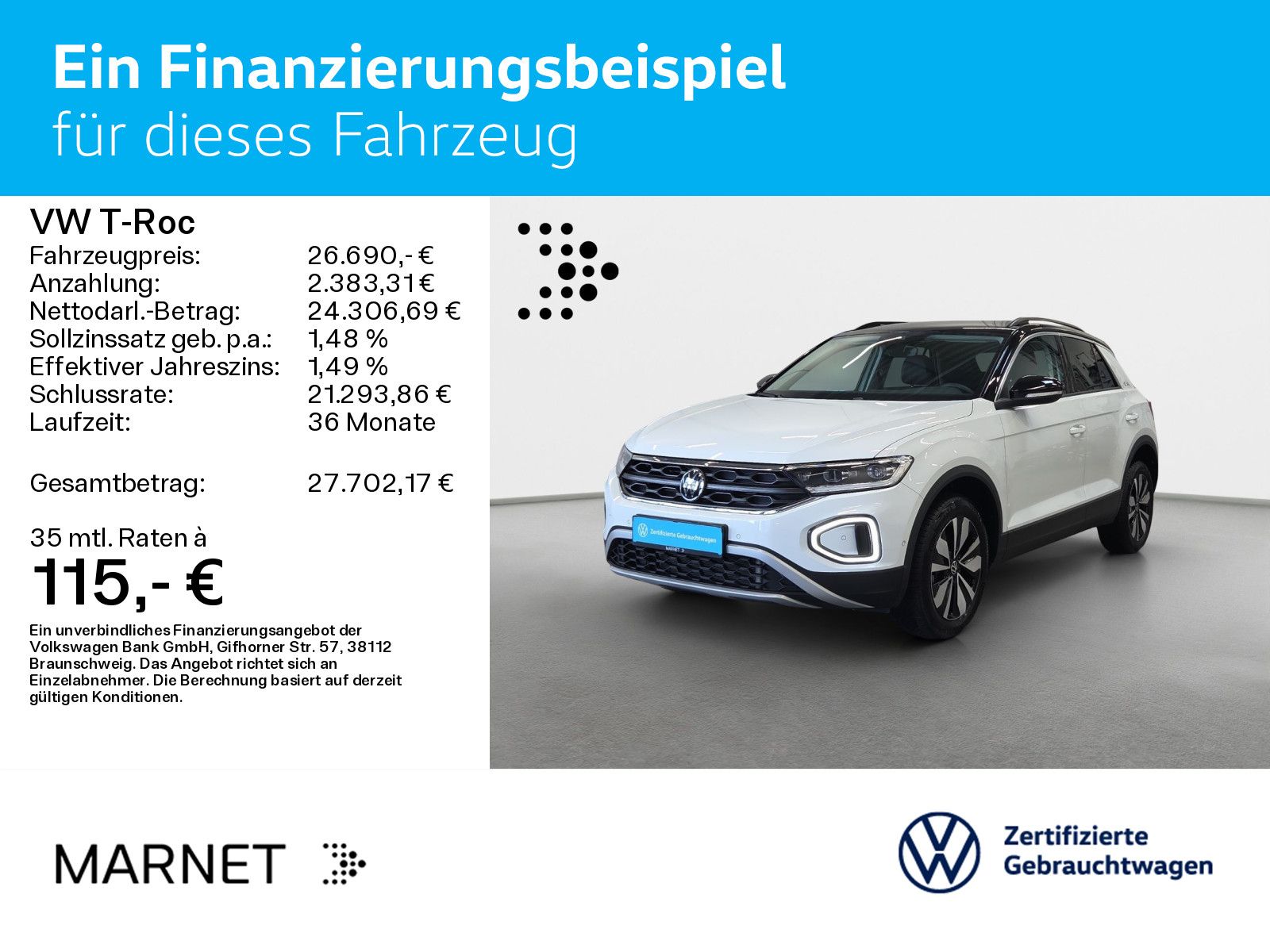Volkswagen T-Roc 2.0 TDI GOAL DSG* Navi*AHK*Kamera*LED+*SHZ imagem 2