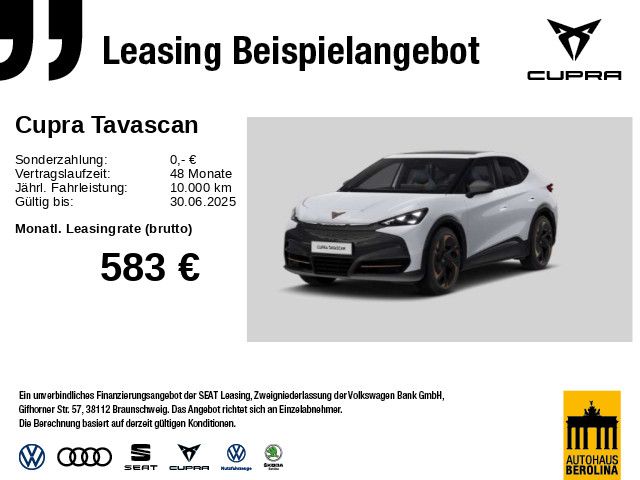 CUPRA Tavascan Endurance 210 kW (286 PS) 77 kWhb