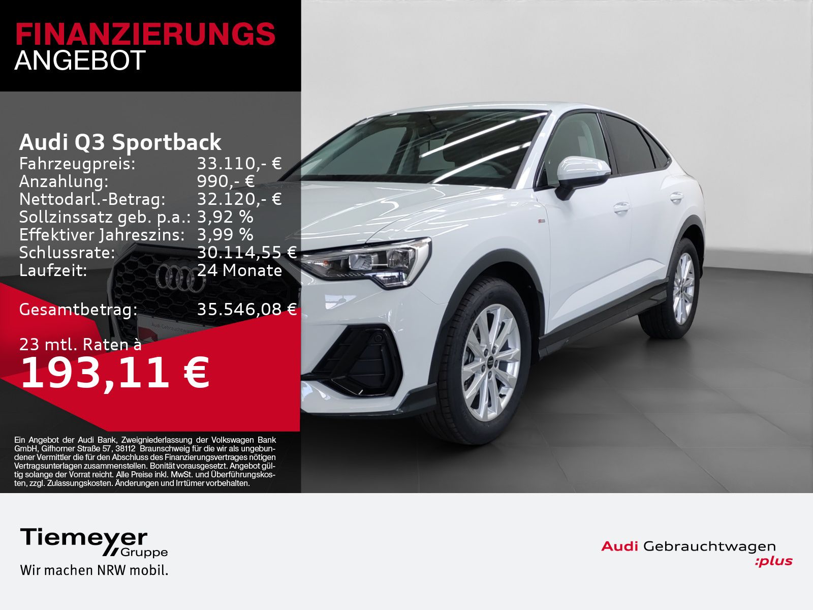 Audi Q3 Sportback 35 TFSI S LINE LM18 SPORTSITZE NAVI