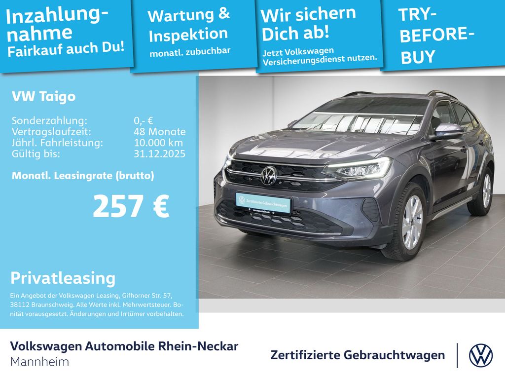 Volkswagen Taigo Life 1.0 TSI Automatik LED Digitaltacho uv