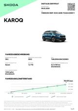 Skoda Karoq 1.5l TSI DSG TOUR Matrix AHK Garantieverl. - Skoda Karoq von privat