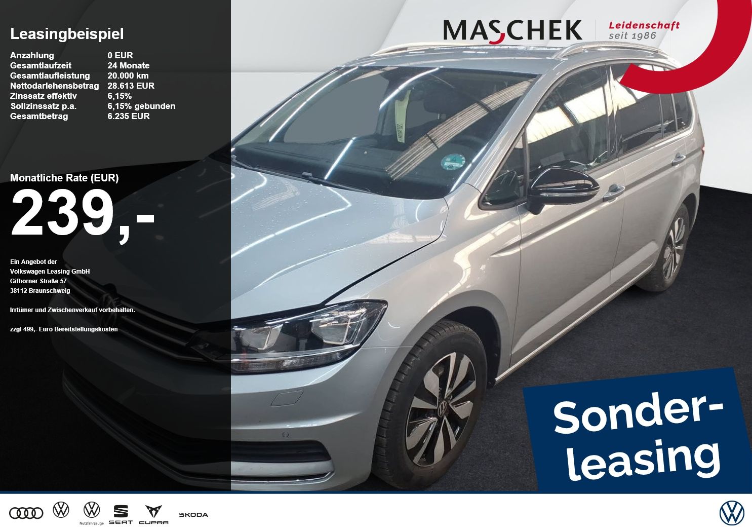 Volkswagen Touran Comfortline 1.5 TSI Sonderleasing! 7-Sitz