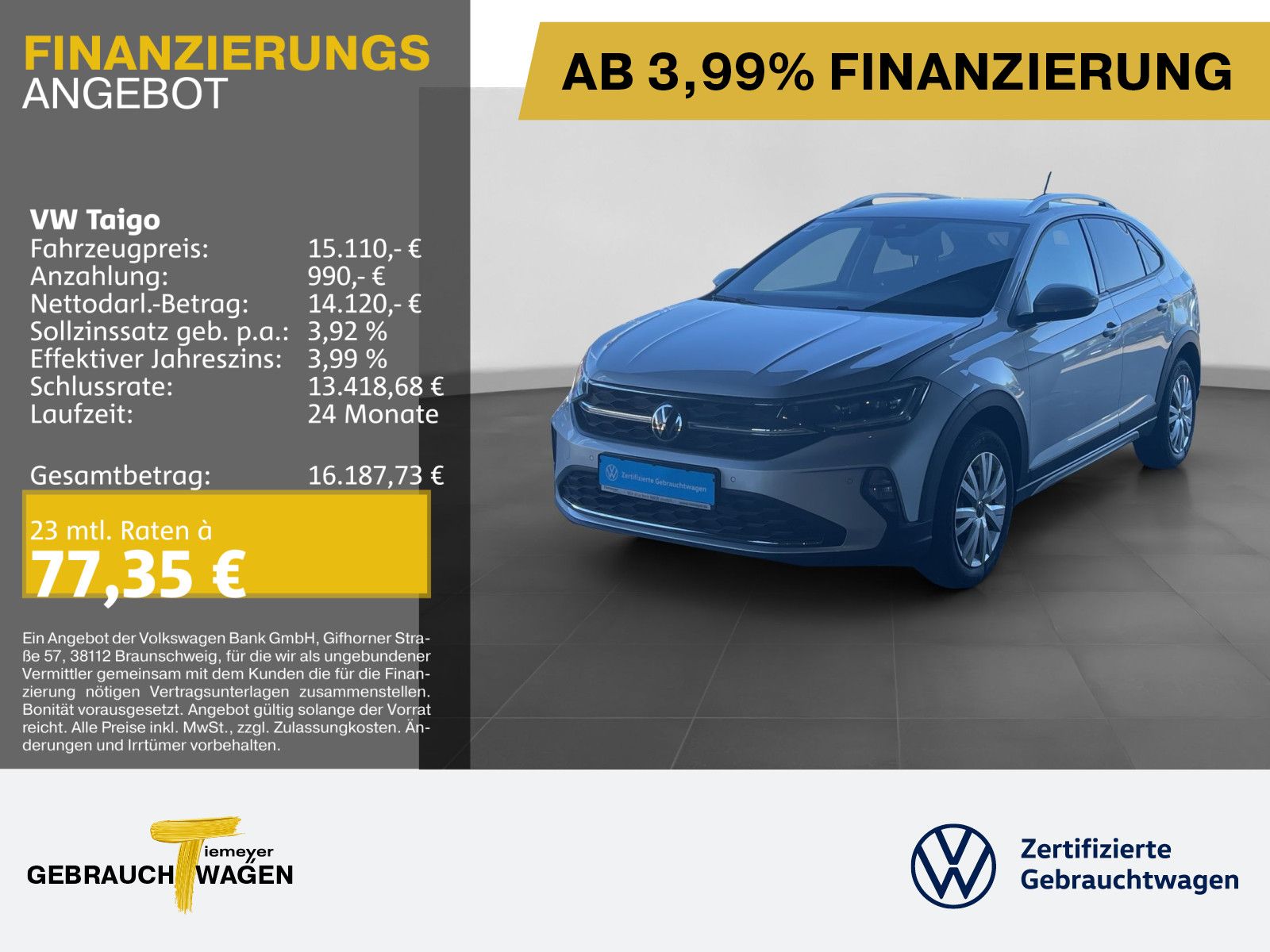 Volkswagen Taigo 1.0 TSI DSG STYLE MATRIX ASSIST AHK KAMERA