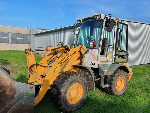 Liebherr L508 Stereo, Klappschaufel, Gabeln