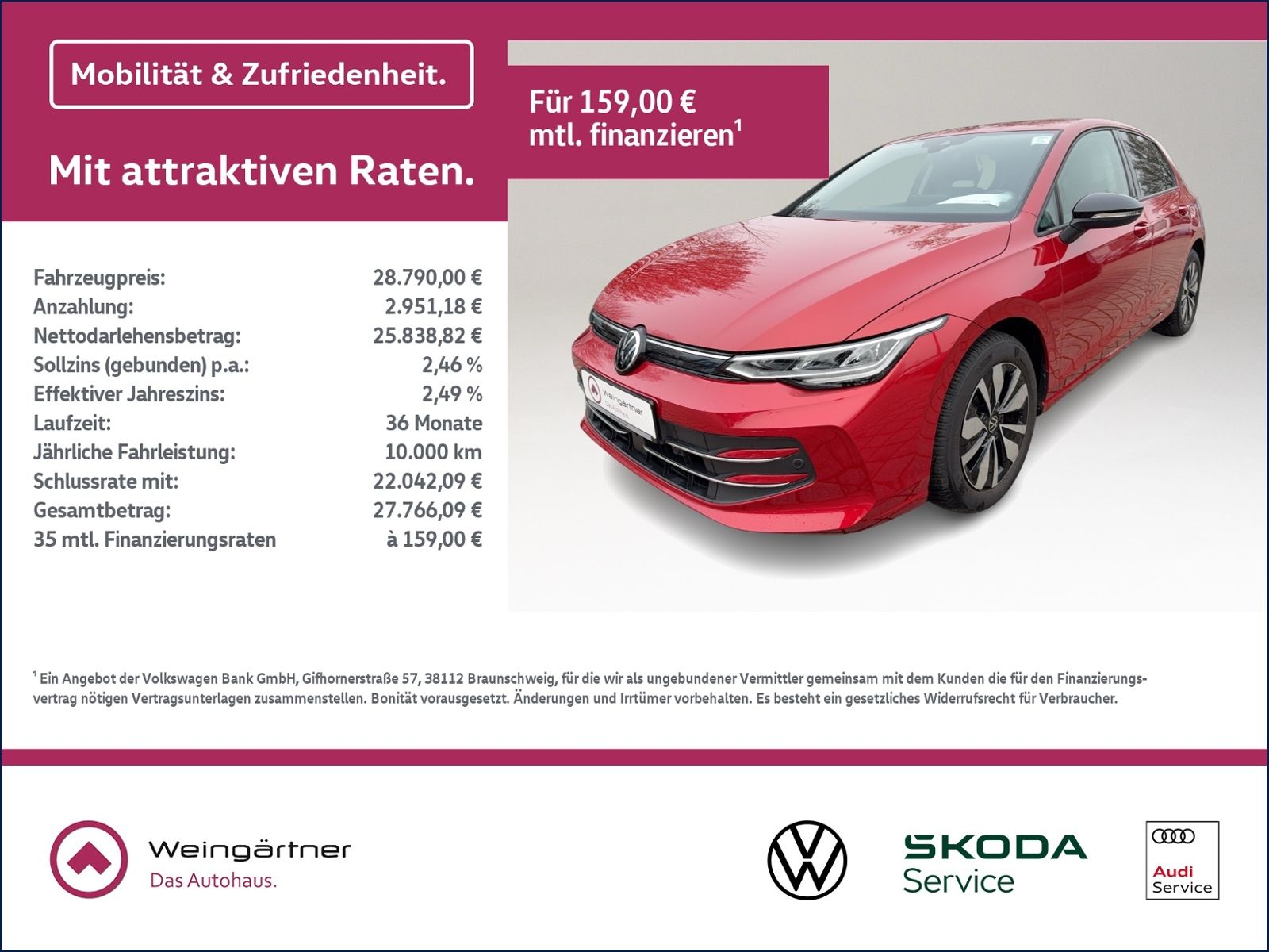 Golf VIII 1.5 eTSI Goal, AHK, Navi, ACC, RearVie