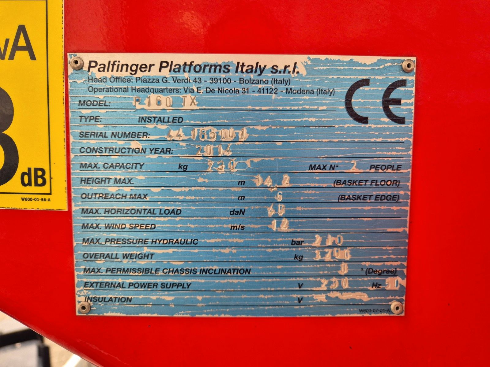 Fahrzeugabbildung Nissan Cabstar NT400 Palfinger P 160 TX 16m 1.104h