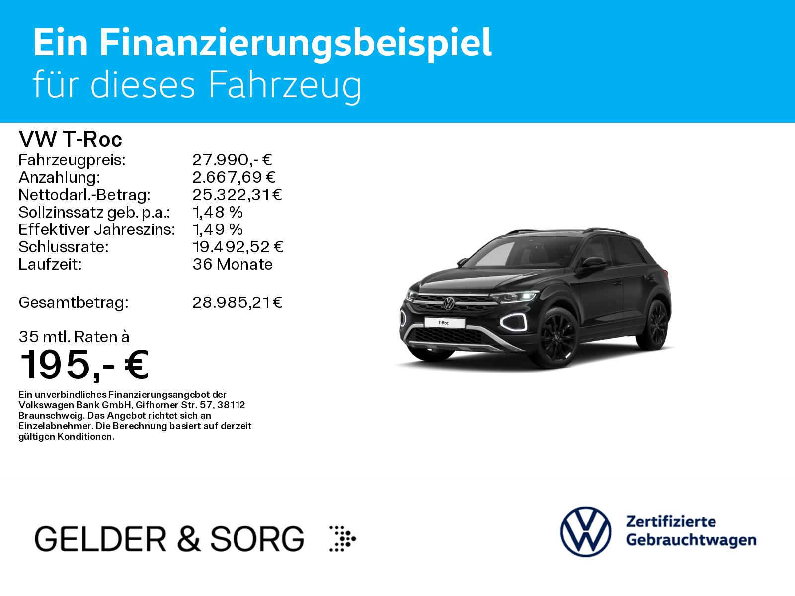 Volkswagen T-Roc 2.0 TDI Style Pano*AHK*LED*ACC*18Zo*Digit.