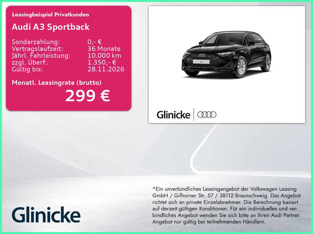 Audi A3 Sportback S tronic *AKTION*AHK*Sonos*
