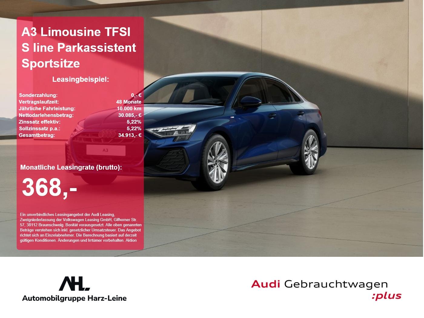Audi A3 Limousine TFSI S line Parkassistent Sportsitz