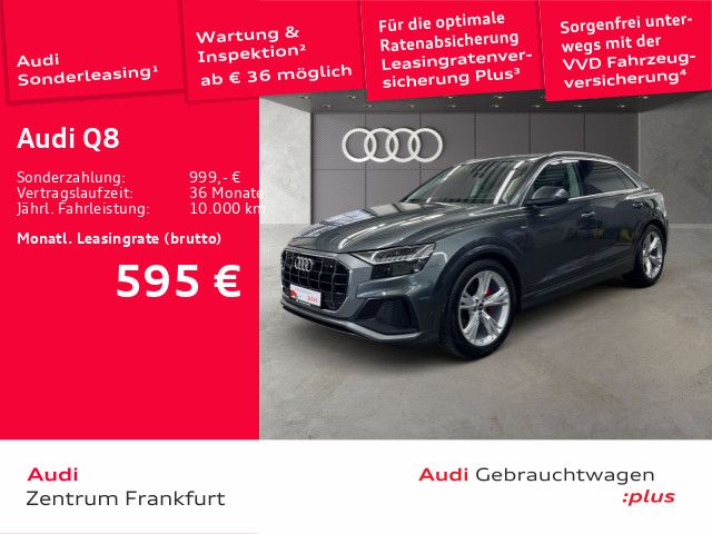 Audi Q8 50 TDI quatt S-LINE B&O+AHK+PANO+LUFT+HUD+360