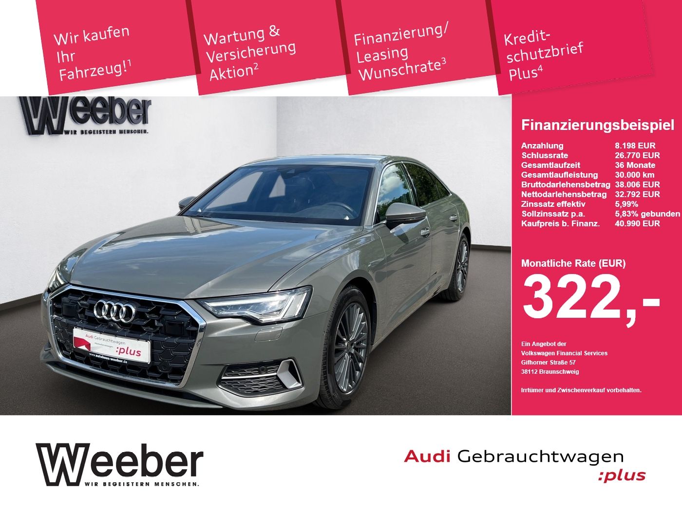 Audi A6 Lim. quattro advanced *AHK*B&O*STHZ*MATRIX*SH