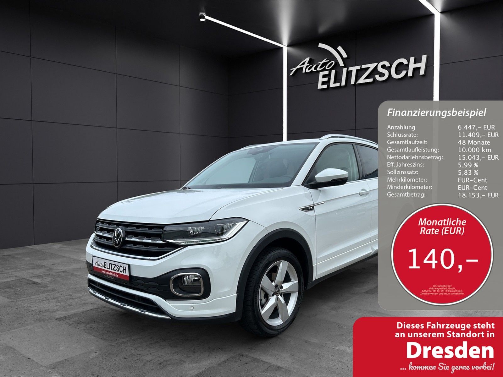 Fahrzeugabbildung Volkswagen T-Cross TSI Style R-Line LED Navi RFK SH 17"